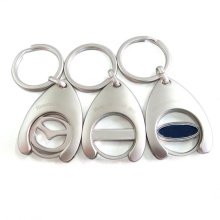 Customized Professional Craft Gifts Supermarket Trolley Token Holder Coin Keychains Key Rings